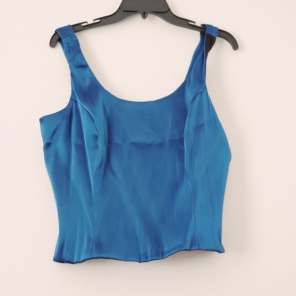 NWT! XSCAPE BY JOANNA CHEN FORMAL SATIN BLAZER SET (WITH CAMISOLE) sx10 - Picture 6 of 7